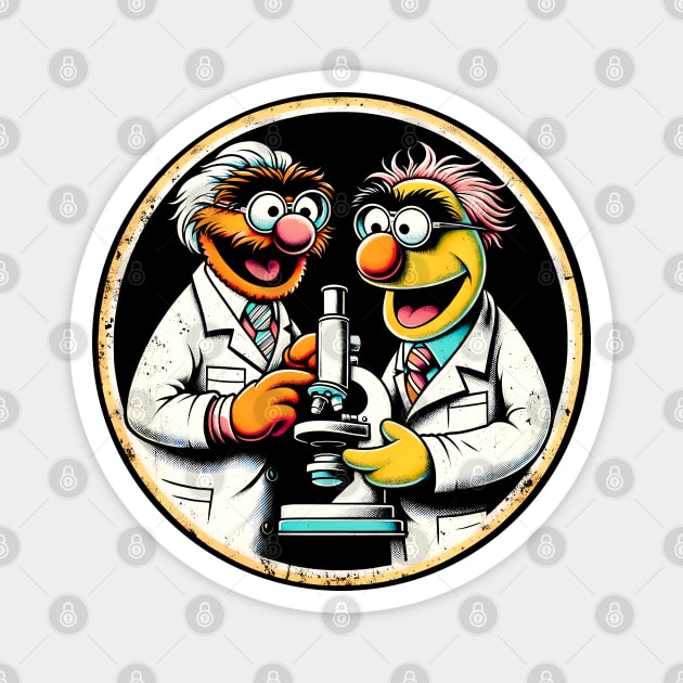 Muppet Science Madness: Scientist Muppets Tee Magnet by Klimek Prints